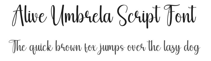 Alive Umbrela Script Font by creativeletter — Script Handwritten Font