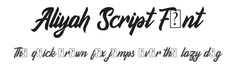 Aliyah Script Font by didiksaputra โ Script Handwritten Font