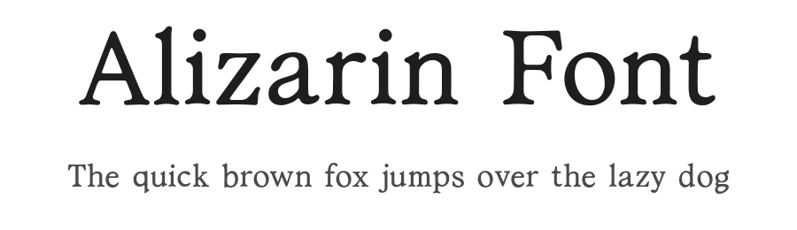 Alizarin Font by Double Dagger β Serif Font