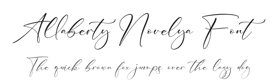Allaberty Novelya Font by letterfabric — Script Handwritten Font