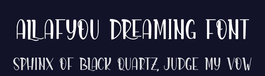 Allafyou Dreaming Font by qwrtype — Decorative Font — thumbnail 2
