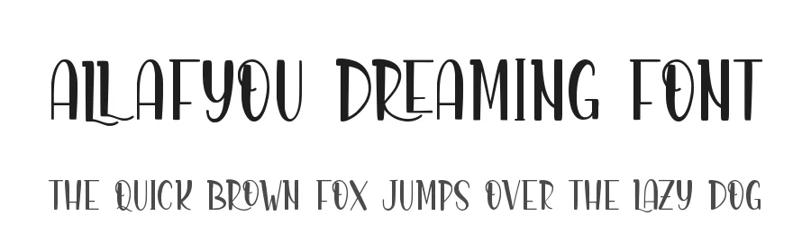 Allafyou Dreaming Font by qwrtype — Decorative Font