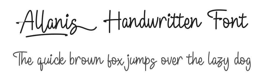 Allanis Handwritten Font by nurfdesigns — Script Handwritten Font