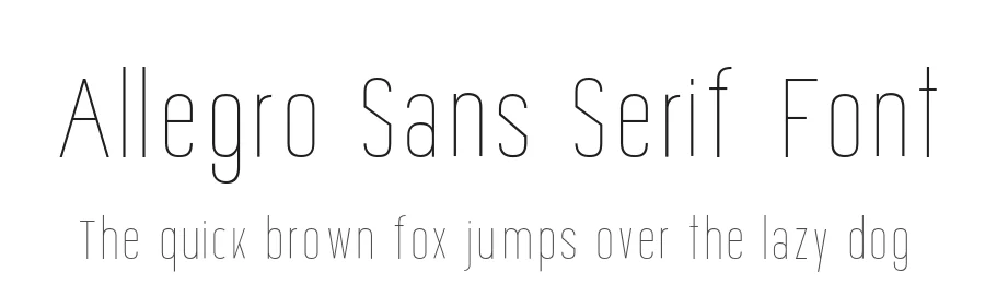 Allegro Sans Serif Font by anaclard — Display Font