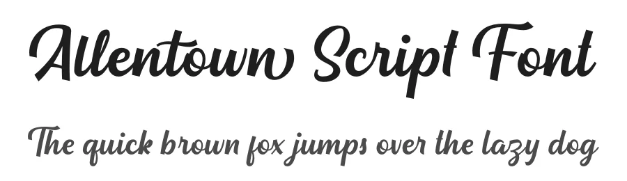 Allentown Script Font by nurfdesigns — Script Handwritten Font