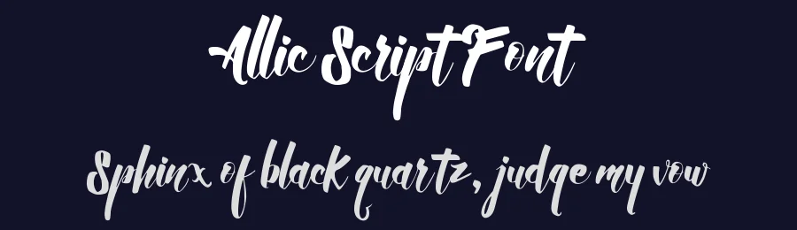 Allic Script Font by Typeface — Script Handwritten Font — thumbnail 2