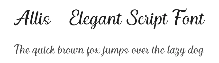 Allis – Elegant Script Font by fonthentic — Serif Font