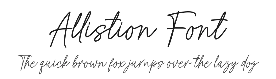 Allistion Font by MJB Letters — Script Handwritten Font
