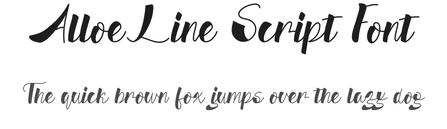 AlloeLine Script Font by andikastudio — Script Handwritten Font