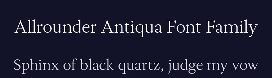 Allrounder Antiqua Font Family by Identity Letters — Serif Font — thumbnail 2