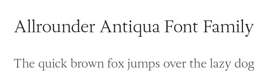 Allrounder Antiqua Font Family by Identity Letters — Serif Font