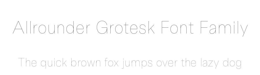 Allrounder Grotesk Font Family by Identity Letters — Sans Serif Font