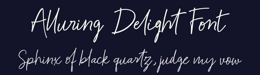 Alluring Delight Font by letterhanna — Script Handwritten Font — thumbnail 2