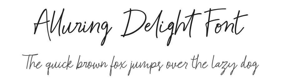 Alluring Delight Font by letterhanna — Script Handwritten Font