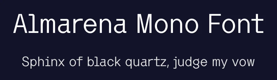 Almarena Mono Font by Almarena — Sans Serif Font — thumbnail 2