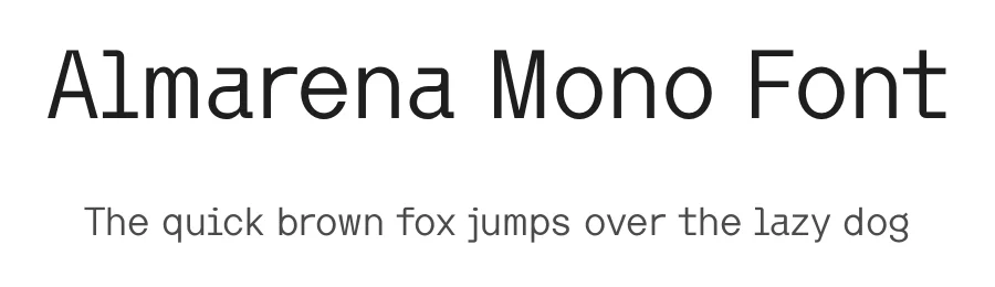 Almarena Mono Font by Almarena — Sans Serif Font