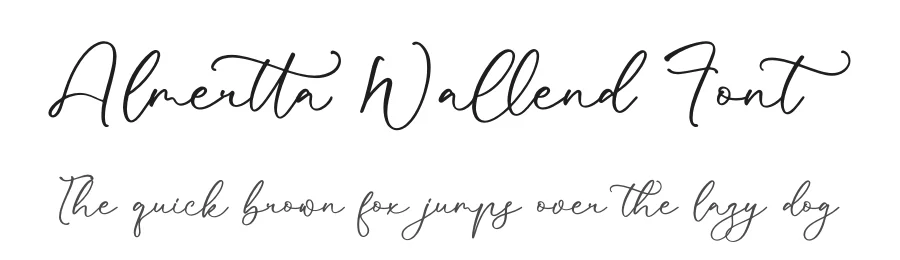 Almertta Wallend Font by letterfabric — Script Handwritten Font