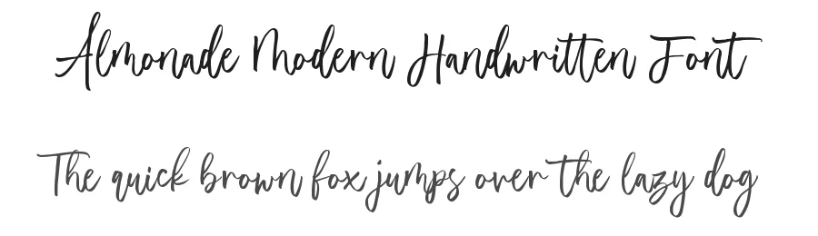 Almonade Modern Handwritten Font by balpirick — Script Handwritten Font