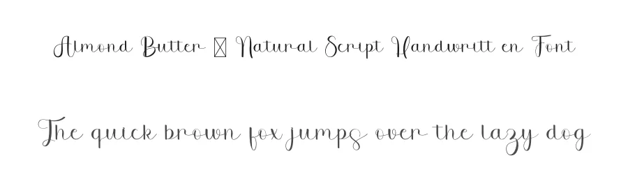 Almond Butter – Natural Script Handwritt en Font by freshtypeink — Script Handwritten Font