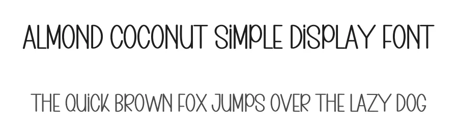 Almond Coconut Simple Display Font by freshtypeink — Display Font