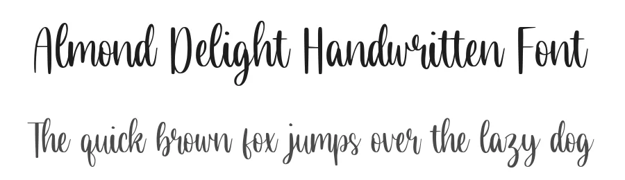 Almond Delight Handwritten Font by balpirick — Script Handwritten Font