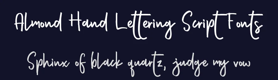 Almond Hand Lettering Script Fonts by guxjohn — Script Handwritten Font — thumbnail 2