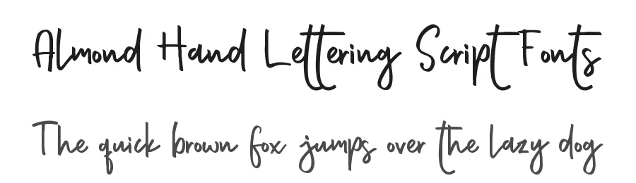 Almond Hand Lettering Script Fonts by guxjohn — Script Handwritten Font