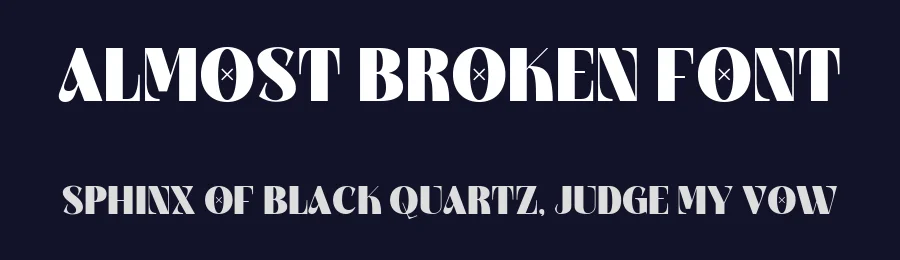 Almost Broken Font by Rillatype — Display Font — thumbnail 2