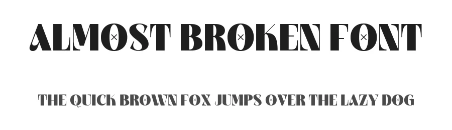 Almost Broken Font by Rillatype — Display Font