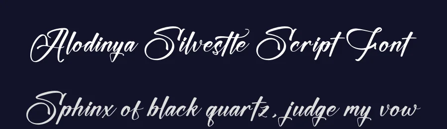 Alodinya Silvestte Script Font by glorytype — Script Handwritten Font — thumbnail 2