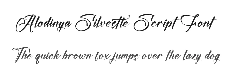 Alodinya Silvestte Script Font by glorytype — Script Handwritten Font
