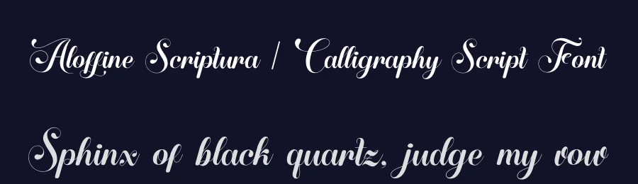 Aloffine Scriptura | Calligraphy Script Font by Denustudios — Script Handwritten Font — thumbnail 2