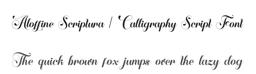 Aloffine Scriptura | Calligraphy Script Font by Denustudios — Script Handwritten Font