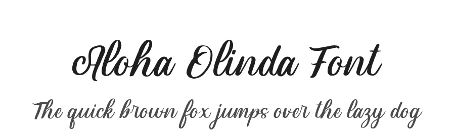 Aloha Olinda Font by alit design — Script Handwritten Font