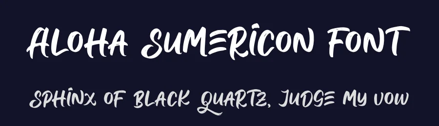 Aloha Sumericon Font by Denustudios — Script Handwritten Font — thumbnail 2