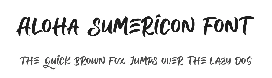 Aloha Sumericon Font by Denustudios — Script Handwritten Font