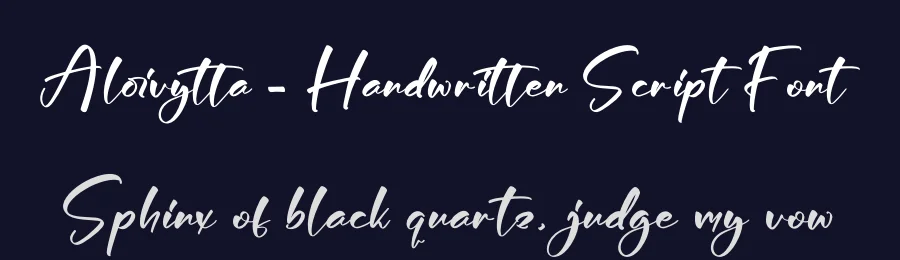 Aloivytta – Handwritten Script Font by glorytype — Script Handwritten Font — thumbnail 2