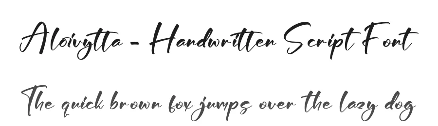 Aloivytta – Handwritten Script Font by glorytype — Script Handwritten Font