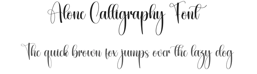 Alone Calligraphy Font by creativeletter — Script Handwritten Font