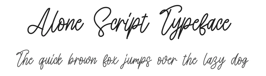 Alone Script Typeface by creativeletter — Script Handwritten Font