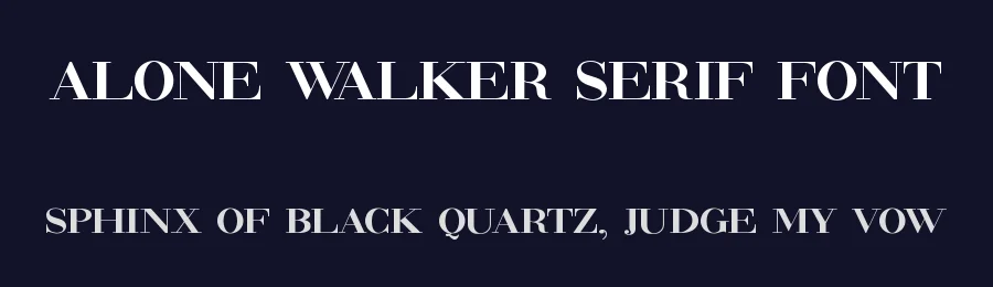 Alone Walker Serif Font by Graphicxell — Sans Serif Font — thumbnail 2