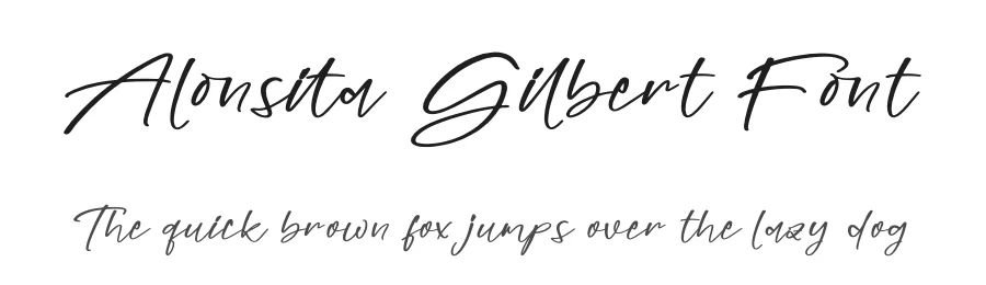 Alonsita Gilbert Font by glorytype — Script Handwritten Font