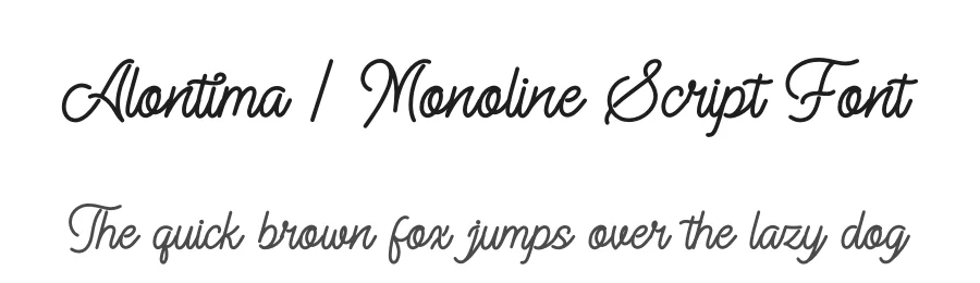 Alontima | Monoline Script Font by Gracetypestudio — Script Handwritten Font