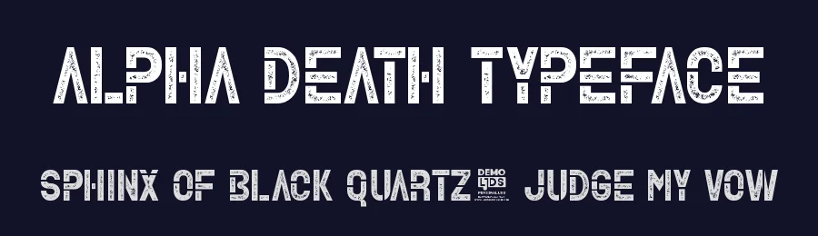 Alpha Death Typeface by LJ-Design Studios — Decorative Font — thumbnail 2
