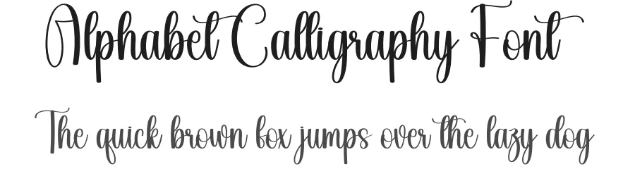 Alphabet Calligraphy Font by creativeletter — Script Handwritten Font