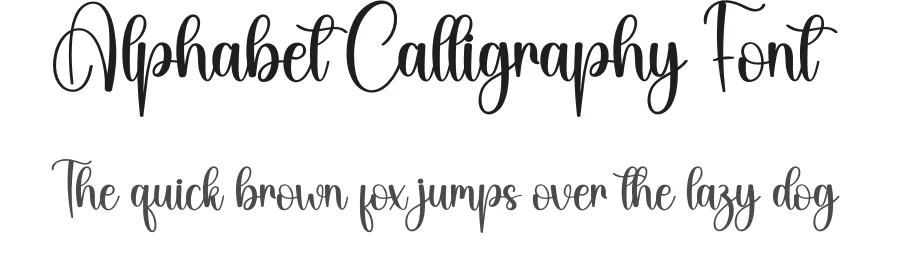 Alphabet Calligraphy Font by creativeletter — Script Handwritten Font