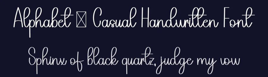 Alphabet – Casual Handwritten Font by freshtypeink — Script Handwritten Font — thumbnail 2