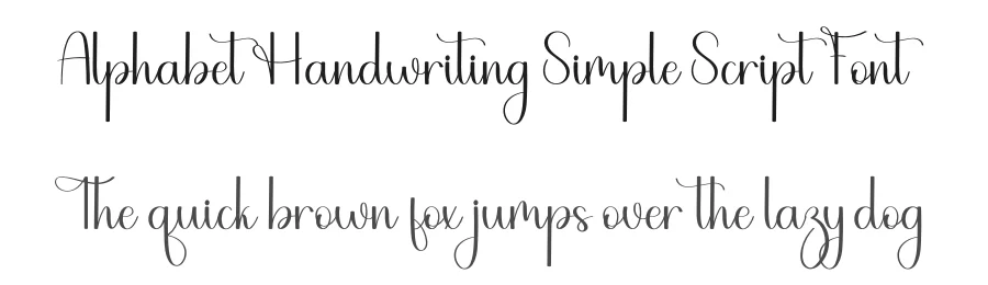 Alphabet Handwriting Simple Script Font by freshtypeink — Script Handwritten Font