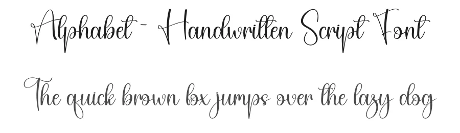 Alphabet – Handwritten Script Font by creativeletter — Script Handwritten Font