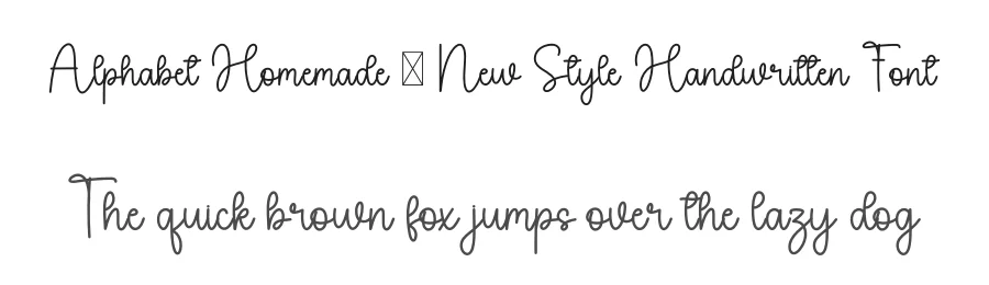 Alphabet Homemade – New Style Handwritten Font by freshtypeink — Script Handwritten Font